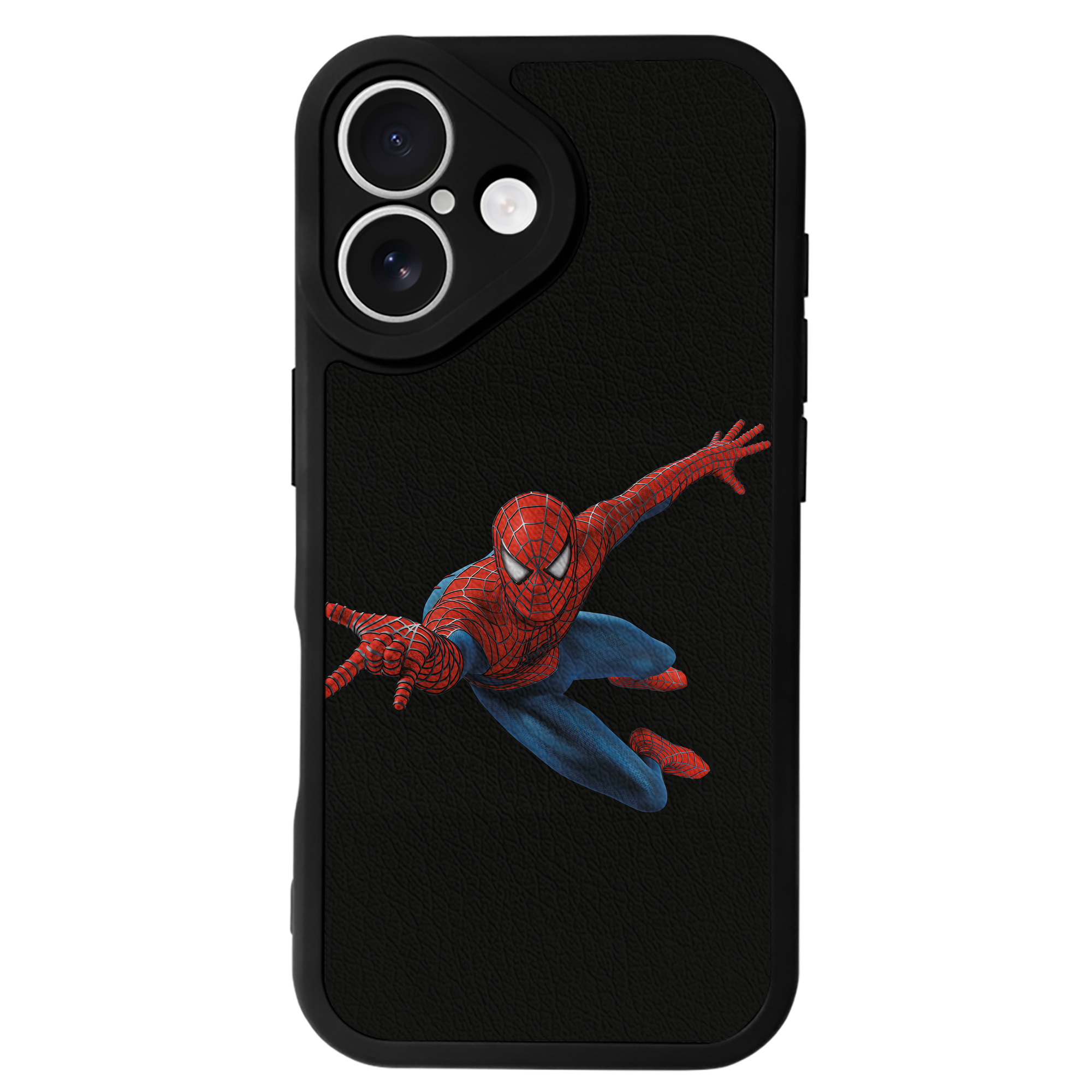 Spider Man スパイダーマン 【iPhone 16シリーズ対応】シリコンスマホケース（レザー調） 材質：シリコン